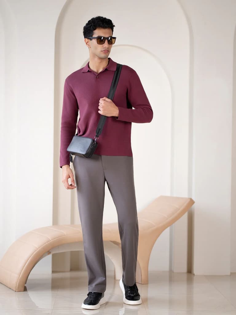 Runway Grey Stretchable Travel Pants — photo 2