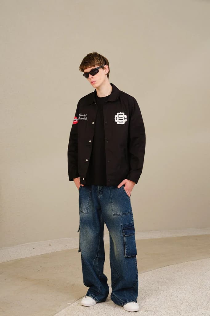 Black Varsity Shacket — photo 2