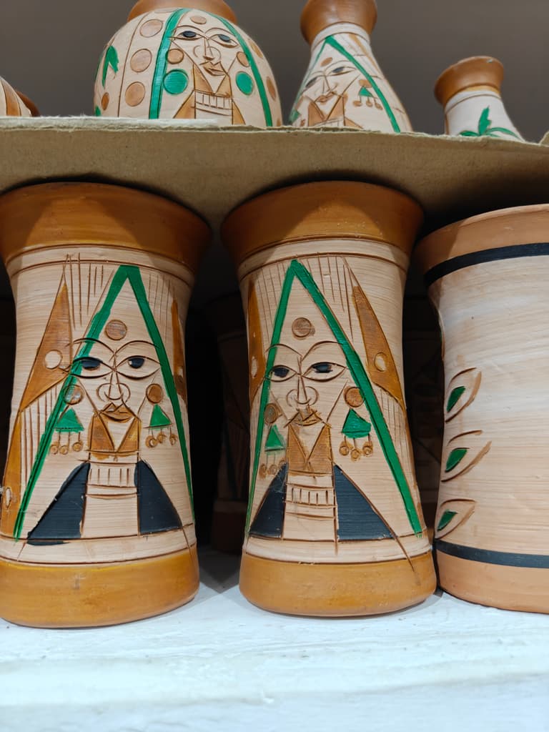 Wooden Vases | Decorative | Brown | Green