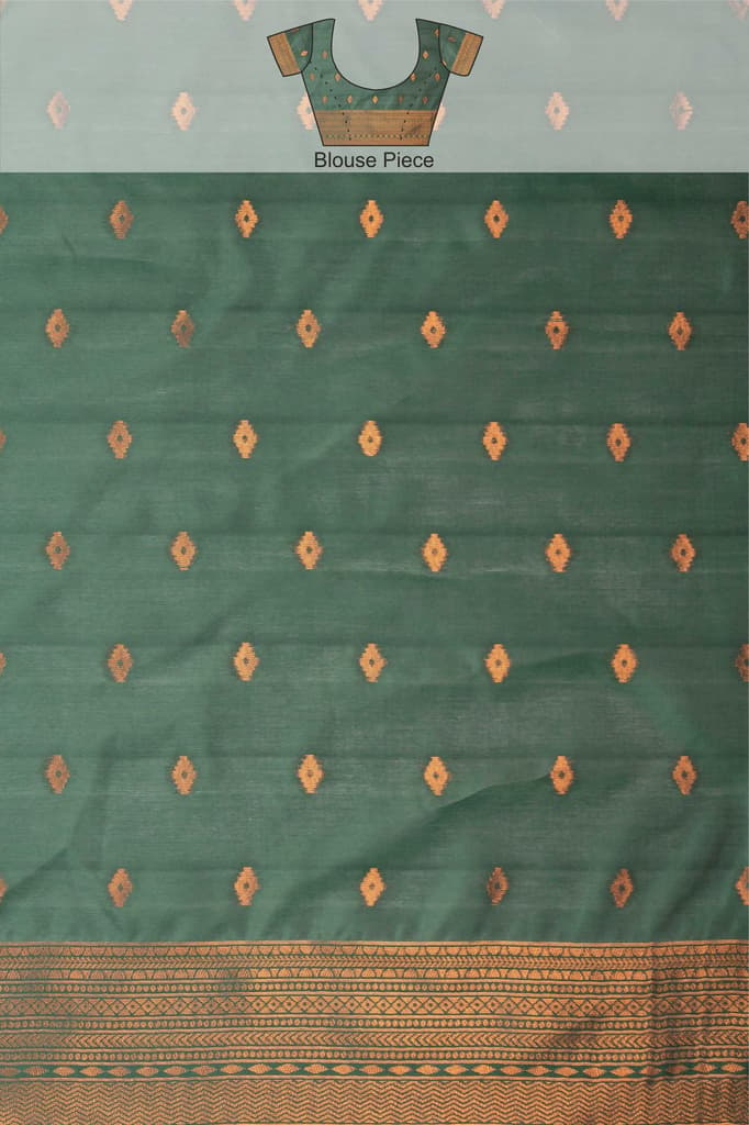 Mimosa Women's Woven Design Kanjivaram Style Art Silk Saree With Blouse Piece : SA00001789PCFREE — photo 8