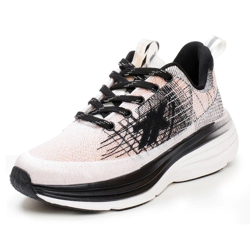 Leap7x Peach Sports Lacing Running Shoes For Women WAVESTAR-4 By Liberty — photo 4
