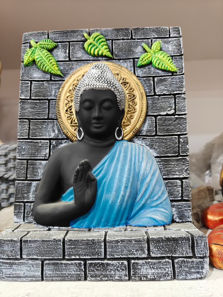 Buddha Statue | Black | Wood | Decorative