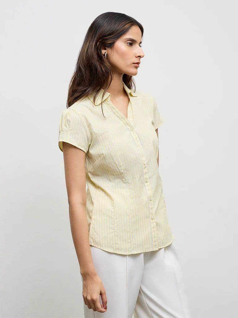 Wardrobe Light Yellow Striped Shirt — photo 2