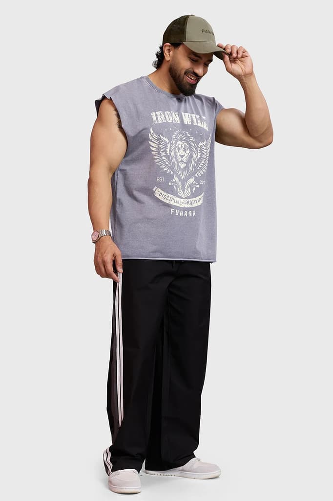 IronWill Washed Capsleeves Tank Light Grey — photo 2