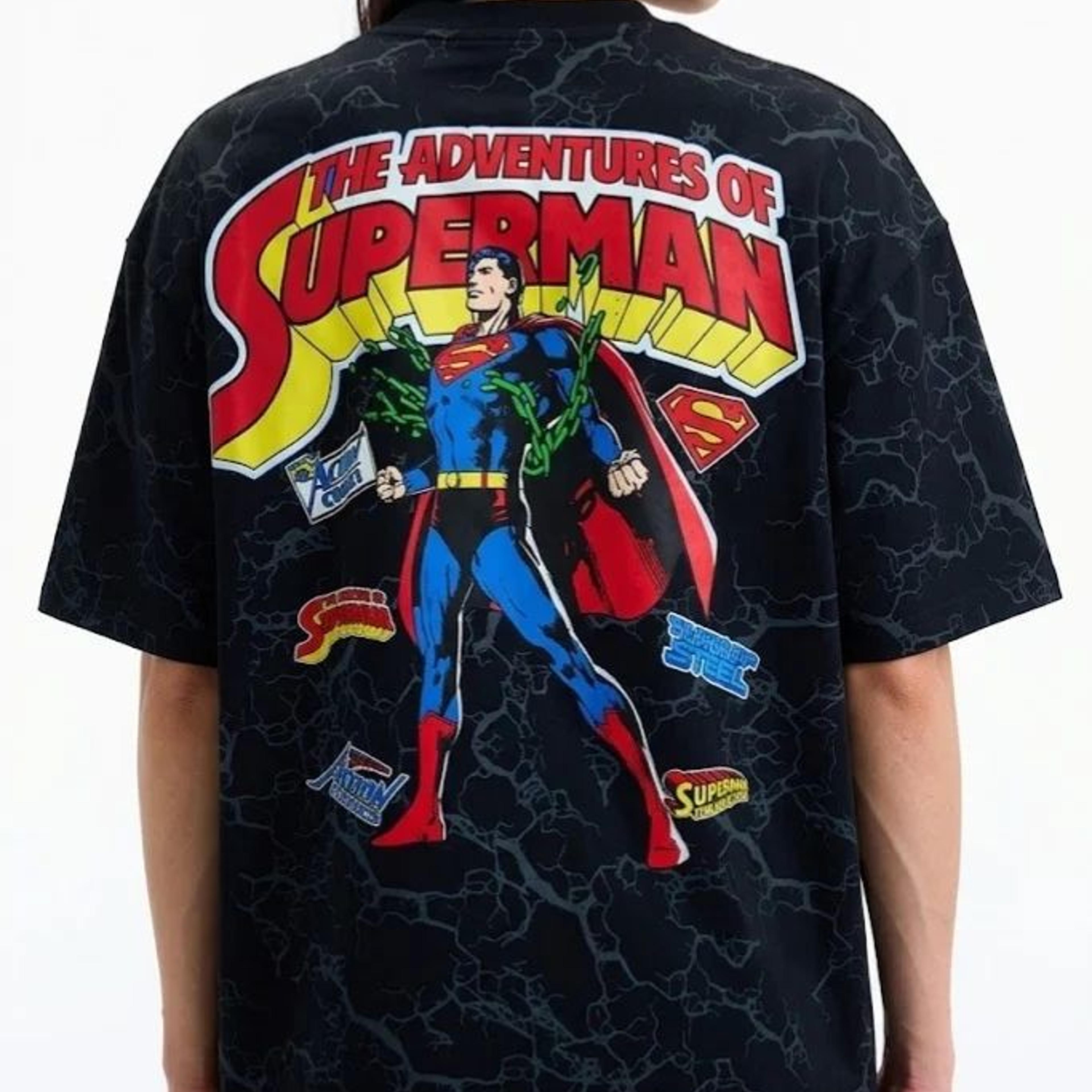 Action Out Of Comics Black Oversized T-shirt