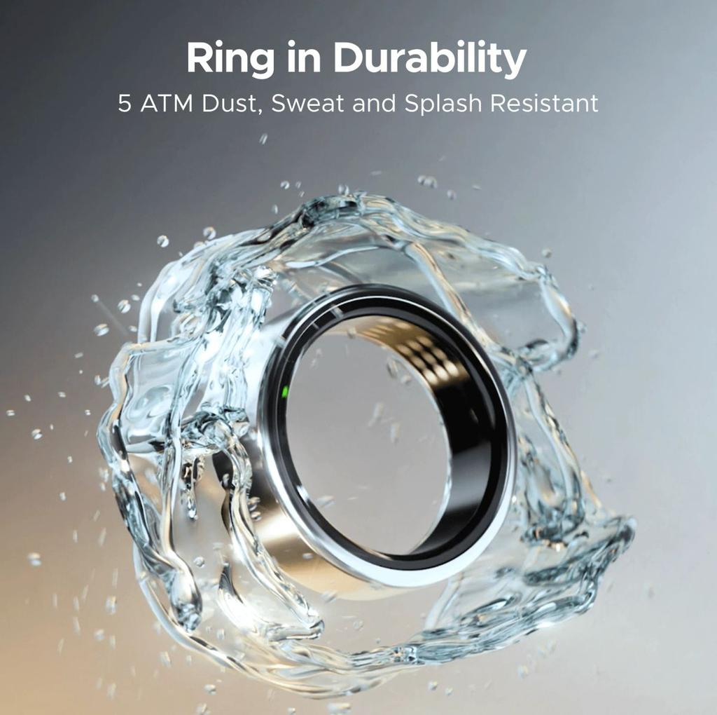 boAt Smart Ring Active | Smart Ring with Stainless Steel Design, 90% Lighter, Health Monitoring, Magnetic Charging Case — photo 6