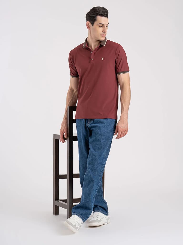 Jacquard Collar Polo T-Shirt for Men | Premium Comfort | Sharp Look — photo 5
