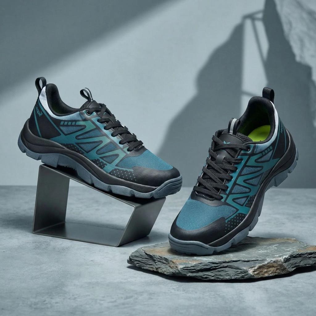 Leap7X ENDUVERS1E Black Sports Lacing Running Shoes for Men by Liberty — photo 2
