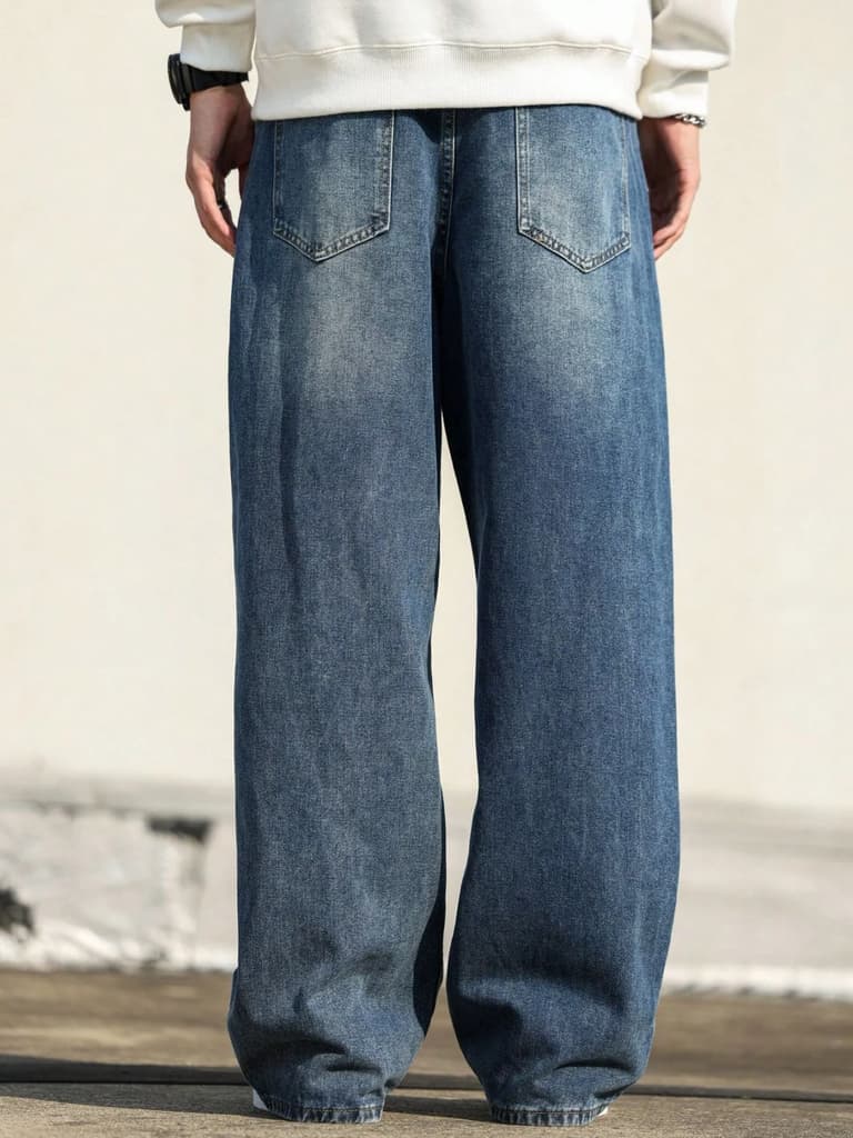 Phantom Blue Baggy Jeans — photo 4