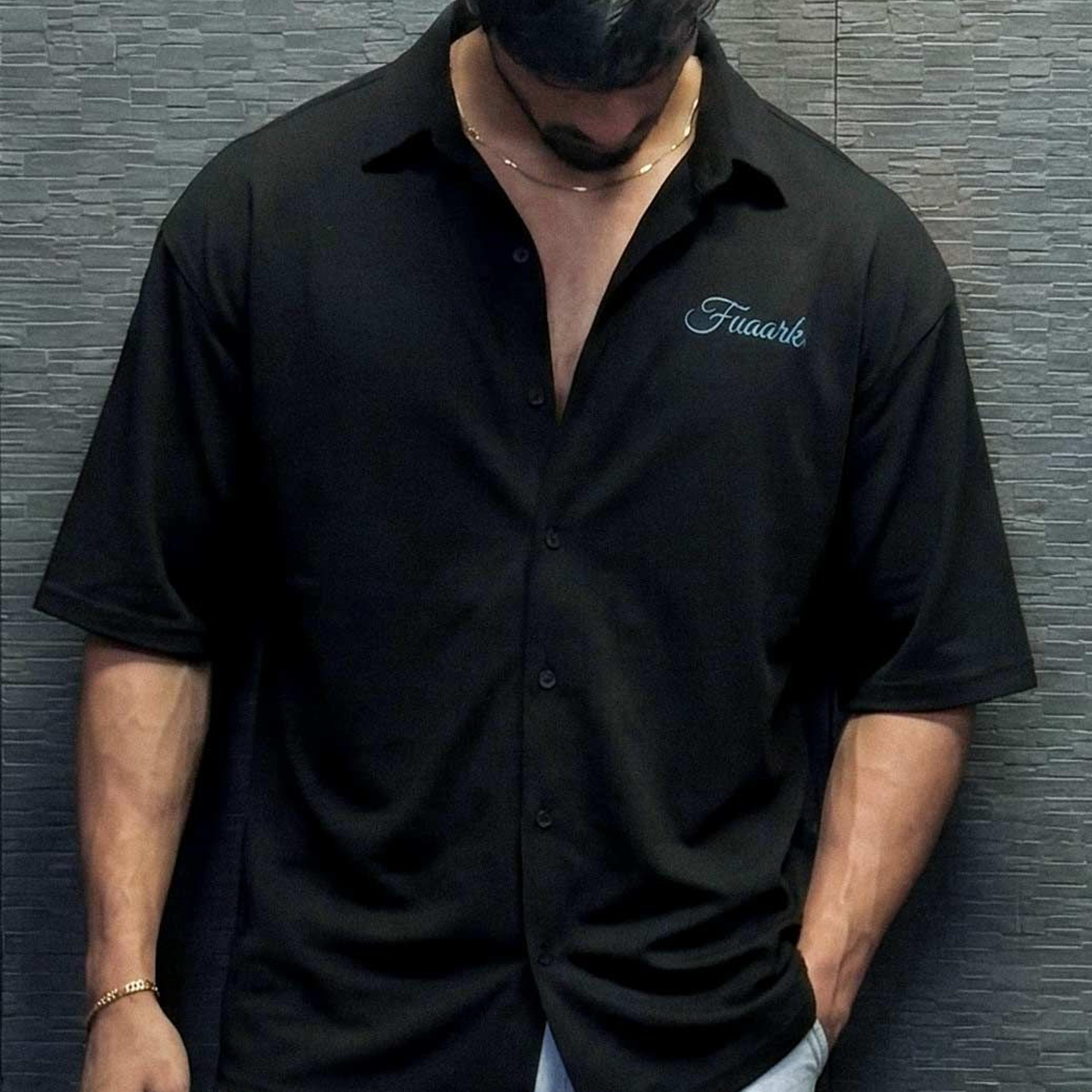 Off Duty Oversized Shirt Black