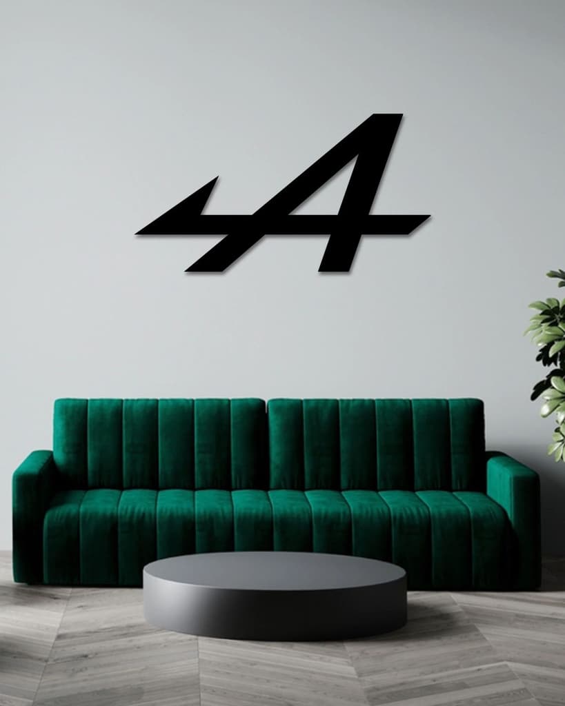 APLINE F1 TEAM LOGO METAL WALL ART