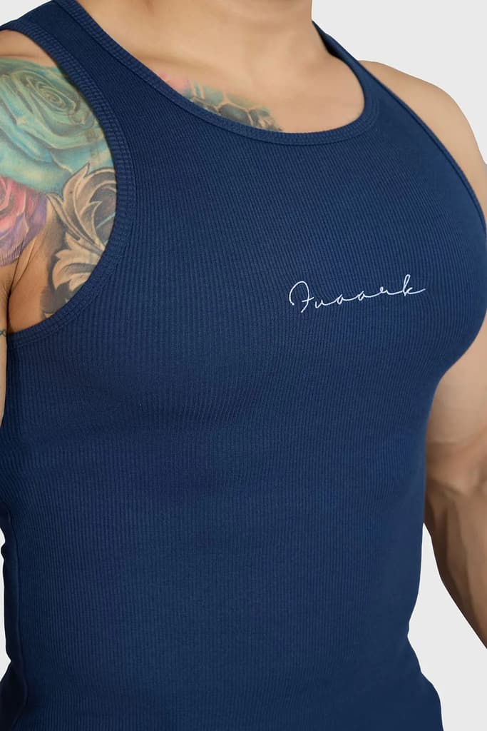 Ribbed Tank Navy — photo 3