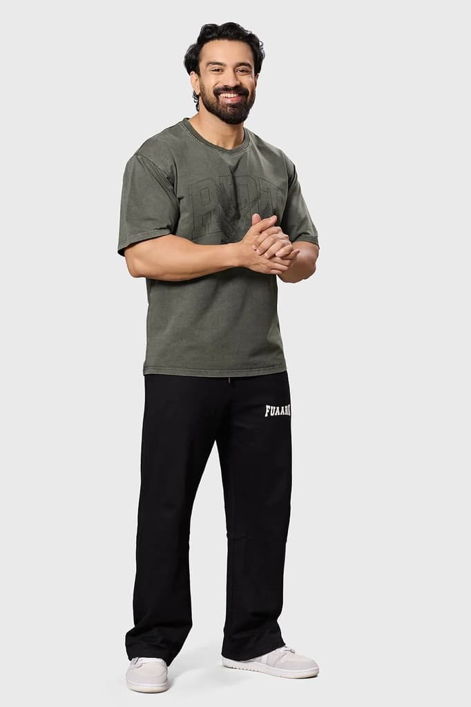 Shadow Washed Oversized T-shirt Olive — photo 6
