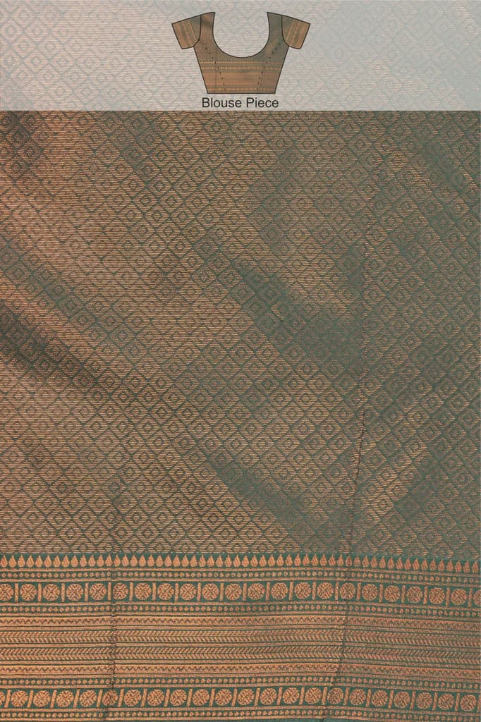 Mimosa Women's Woven Design Kanjivaram Style Art Silk Saree With Blouse Piece : SA00001790PSFREE — photo 7