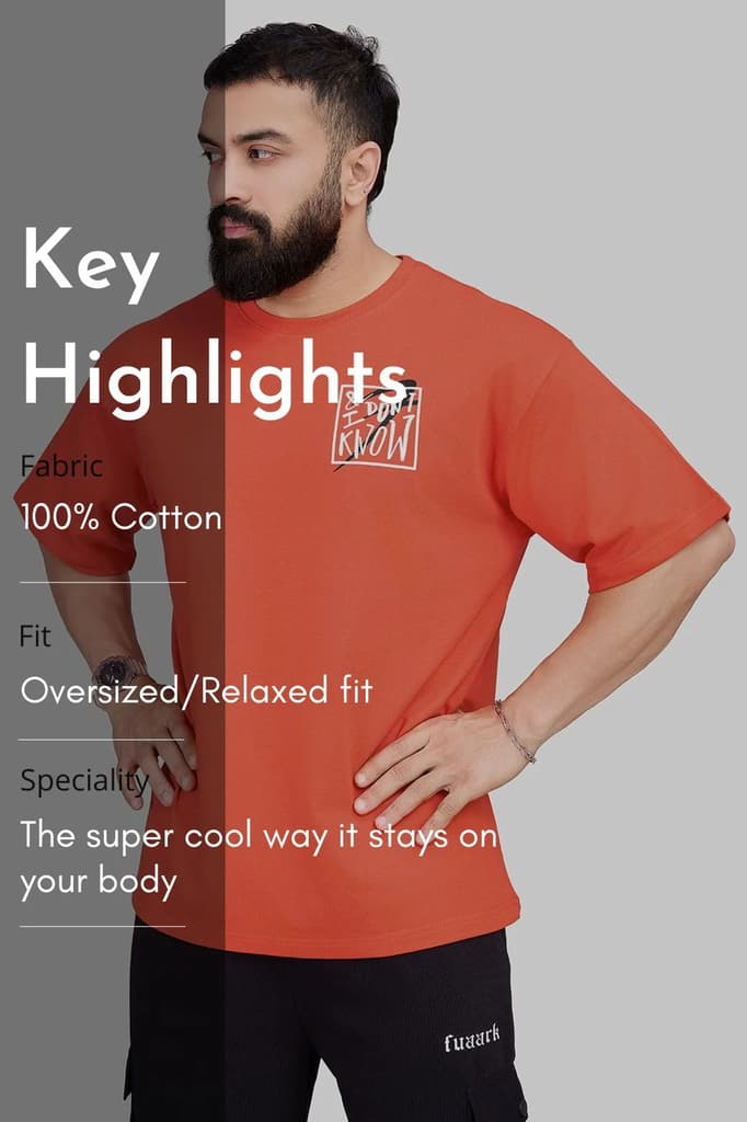 Dapper Oversized T-shirt Orange — photo 9