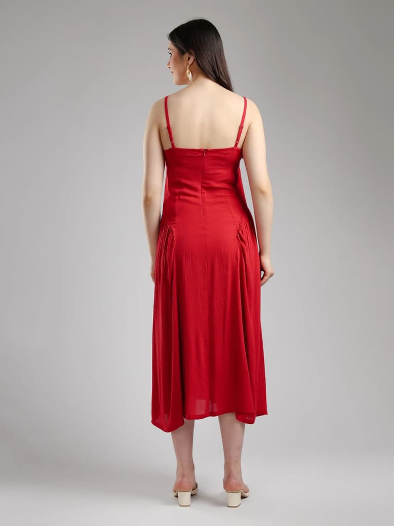 Eivan Fit& Flare Dress - Maroon — photo 5