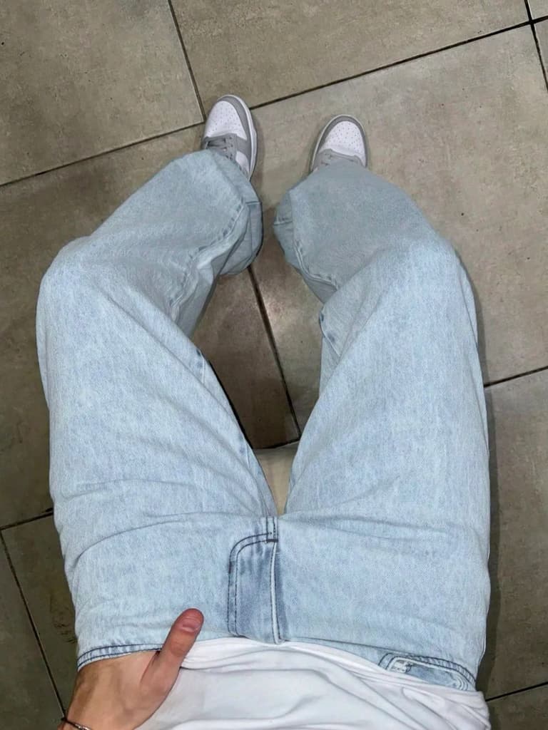 Blue Fade Out Loose Straight Fit Jeans — photo 3