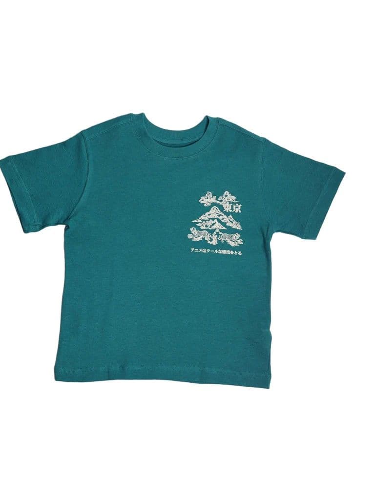 Y&F Kids Boys Green Printed Cotton T-Shirt — photo 3