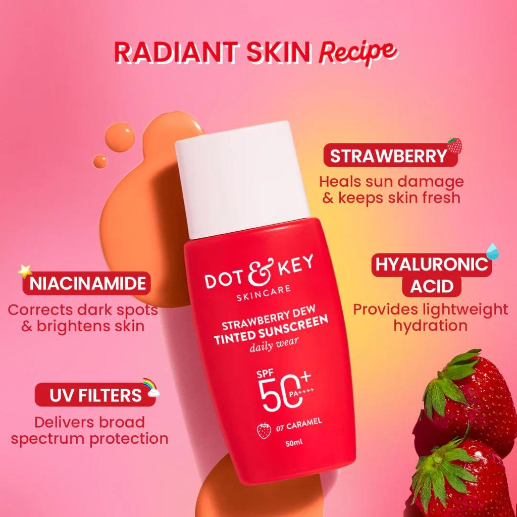 Strawberry Dew Tinted Sunscreen SPF 50+, Warm Ivory- Pack of 2 — photo 4