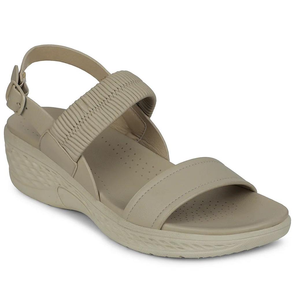 Healers Off White Wedge Heel Sandal For Women ZQ-FD-49 By Liberty