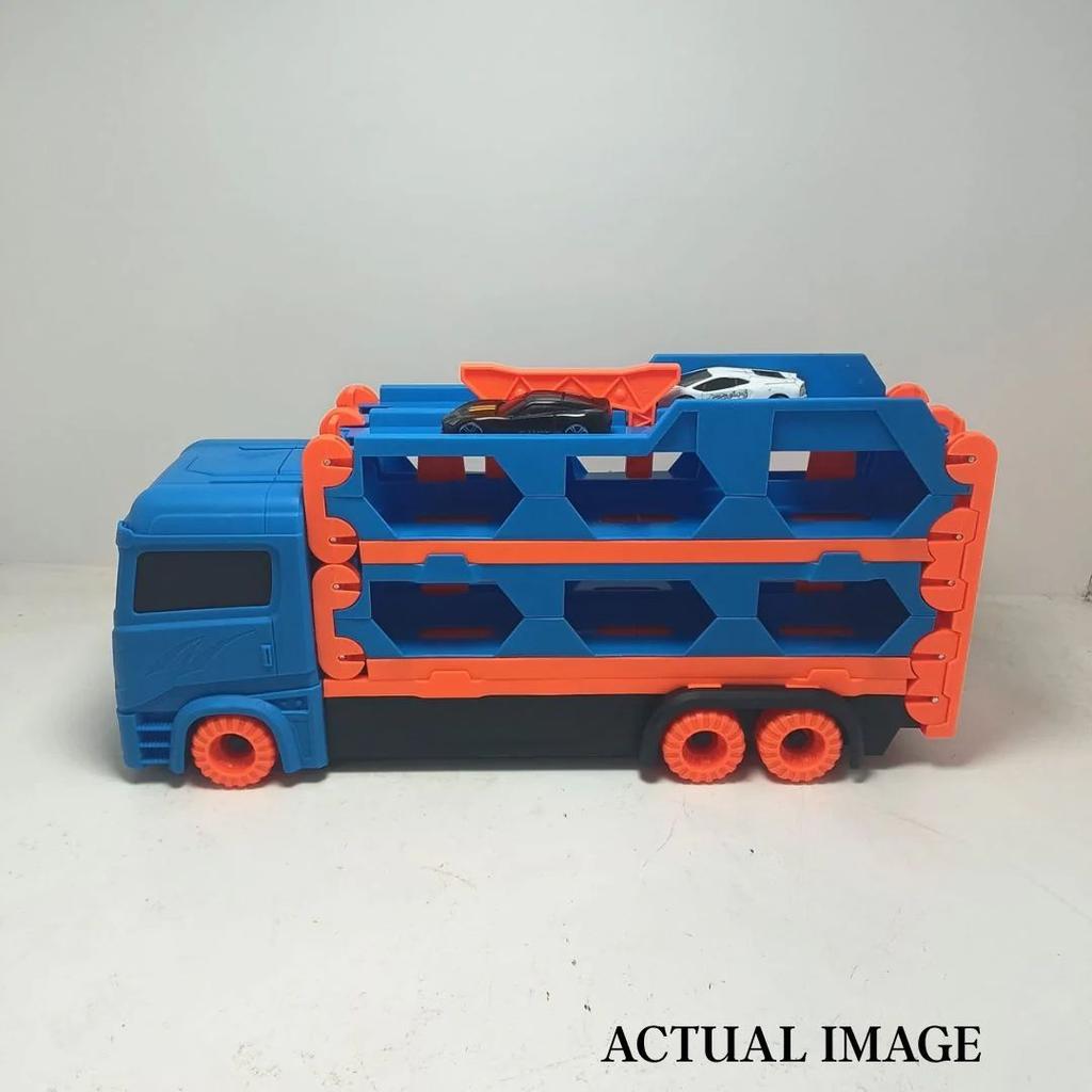 Transport Truck with 61-Inch Dual Race Track – Storage Carrier Playset — photo 5