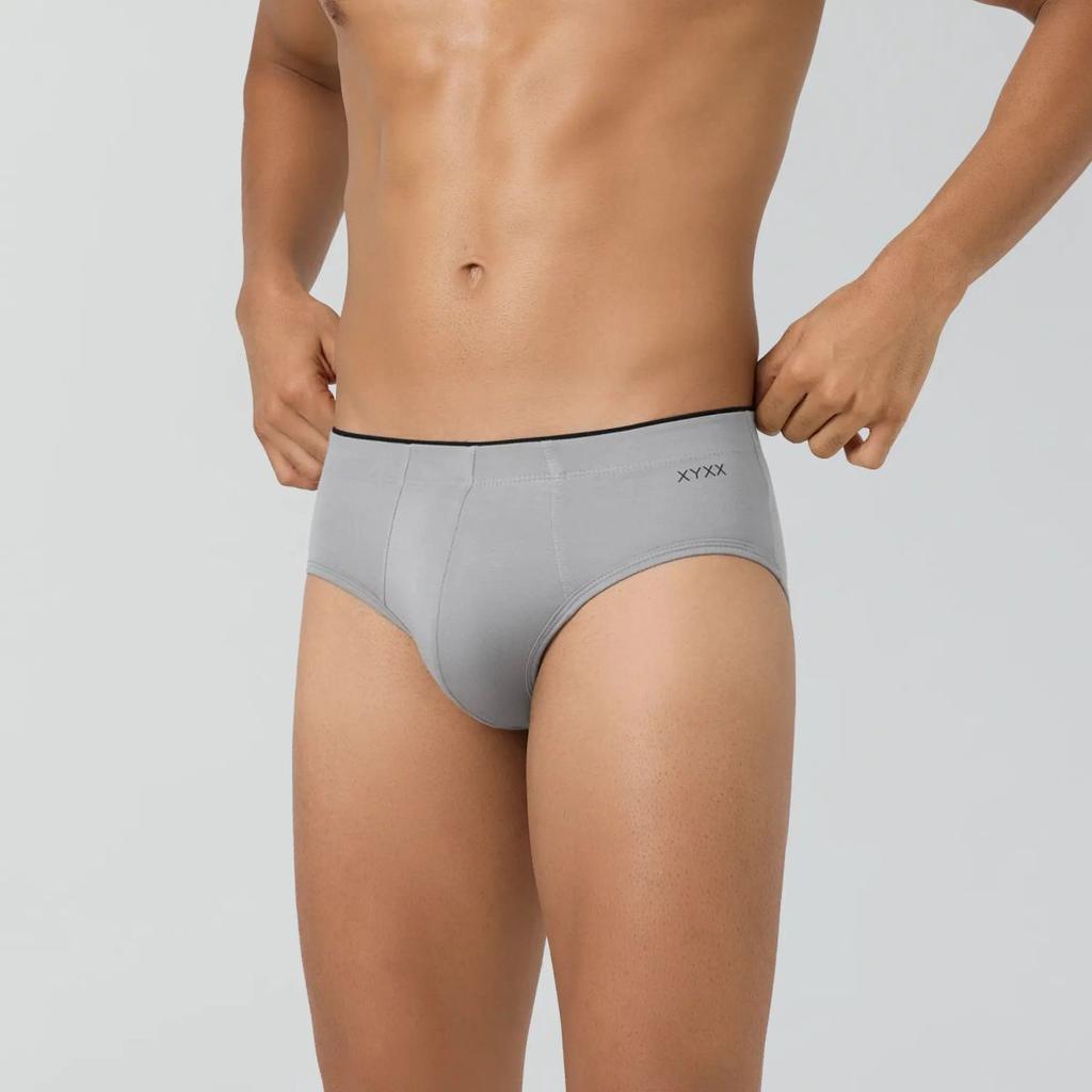 Super Combed Cotton-Modal Briefs - Ash Grey — photo 5