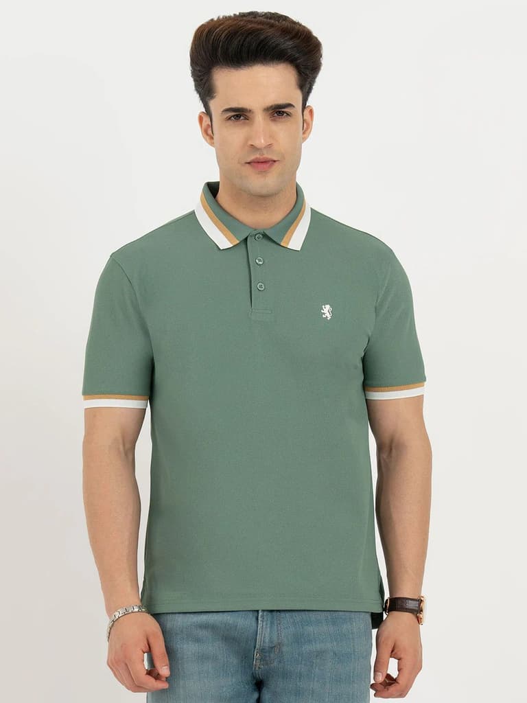 Polo T Shirts for Men in Green | Classic Polo T Shirts