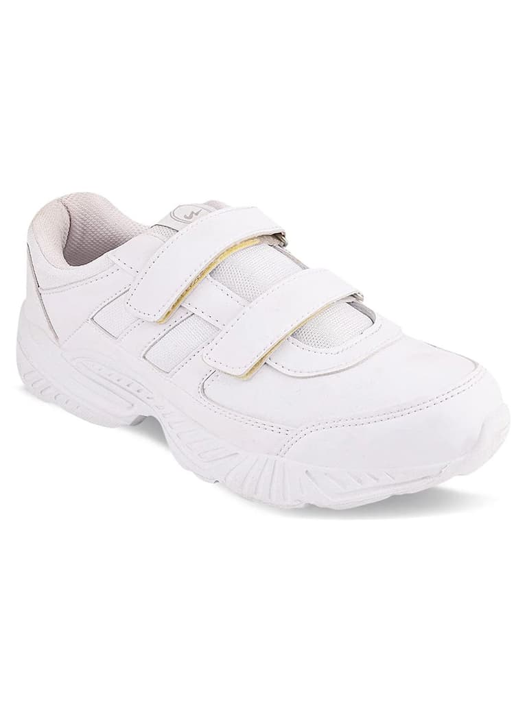 BINGO-151VS White Kid's School Shoes — White / 1