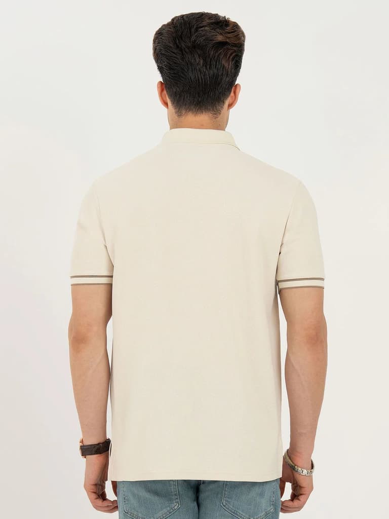 Polo T Shirts for Men in Beige | Classic Polo T Shirts — photo 3