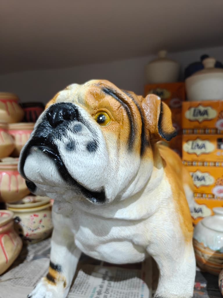 Bulldog Mascot Mask | Plastic | White | Humorous