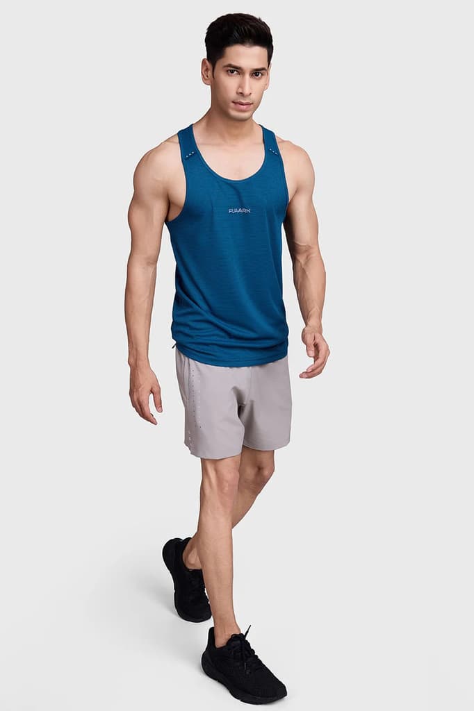 Checks Running Tank Teal — photo 2