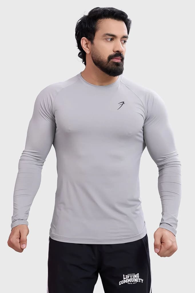 Bare Nylon Fullsleeves T-shirt Light Grey — photo 2