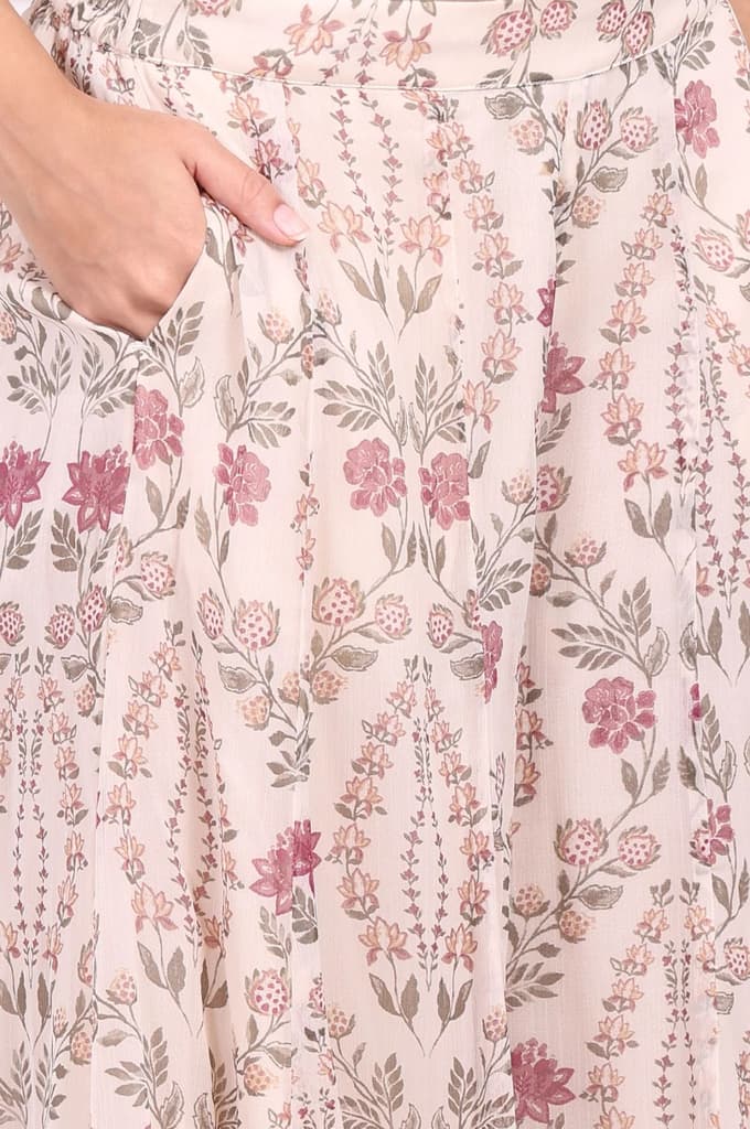 White Embroidered Straight Cotton Kurta with Flared Pant and Dupatta Set — photo 10