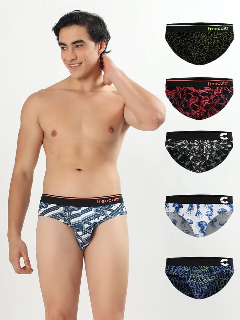 Men's Cotton Printed Briefs (Pack of 6) — photo 2