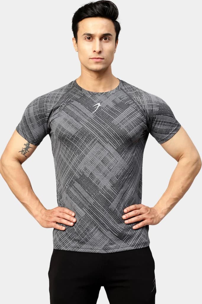 Ozone Jacquard T-shirt Coal — photo 5
