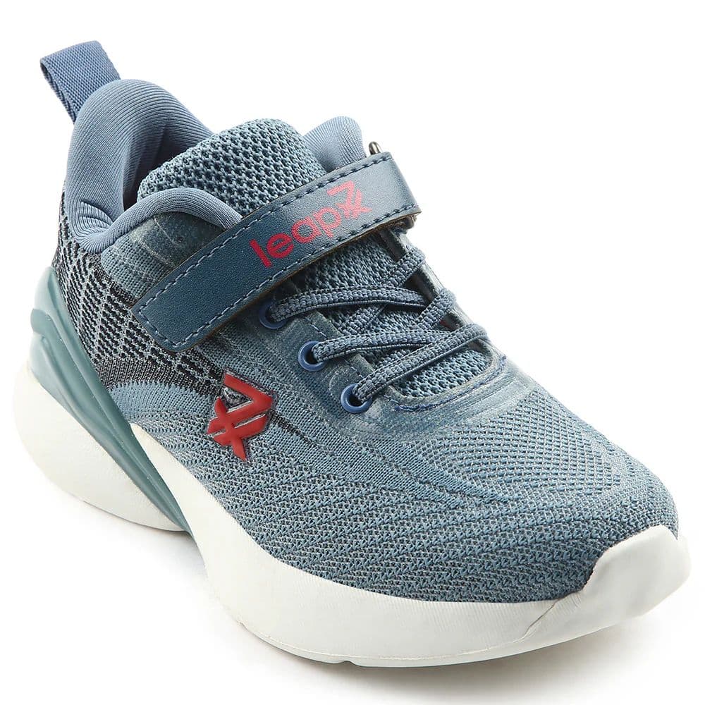 Leap7x Blue Sports Lacing Running Shoes For Kids COVER-02 By Liberty — 9C/27 / Blue
