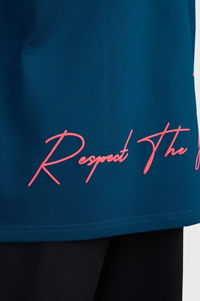 Respect The Journey Oversized T-shirt Teal — photo 7
