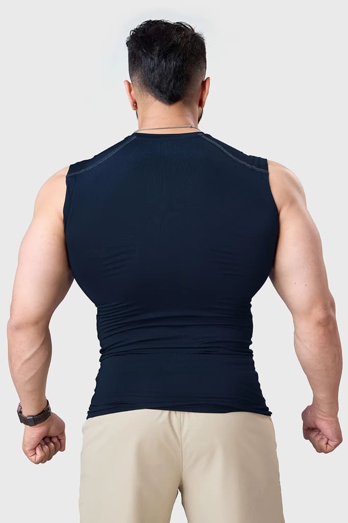 Compression Sleeveless Tank Navy — photo 6