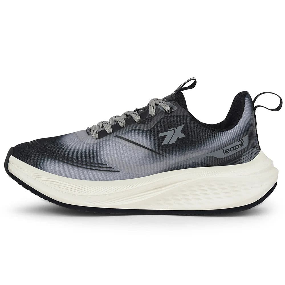 Leap7x Dark Grey Sports Lacing Running Shoes For Men BESTIO-1E By Liberty — photo 3