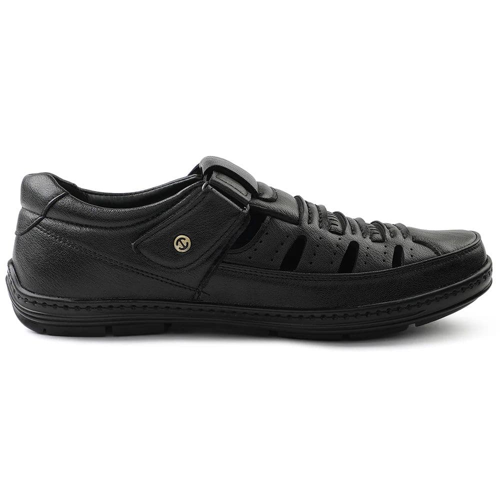 Healers Black Casual Sandal For Men ERL-19 By Liberty — photo 2