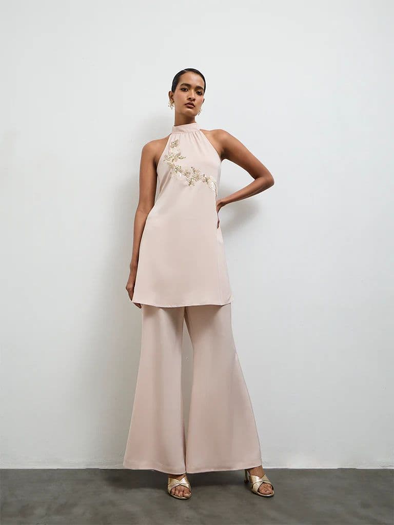 Vark Beige Embellished Ethnic Set — photo 2