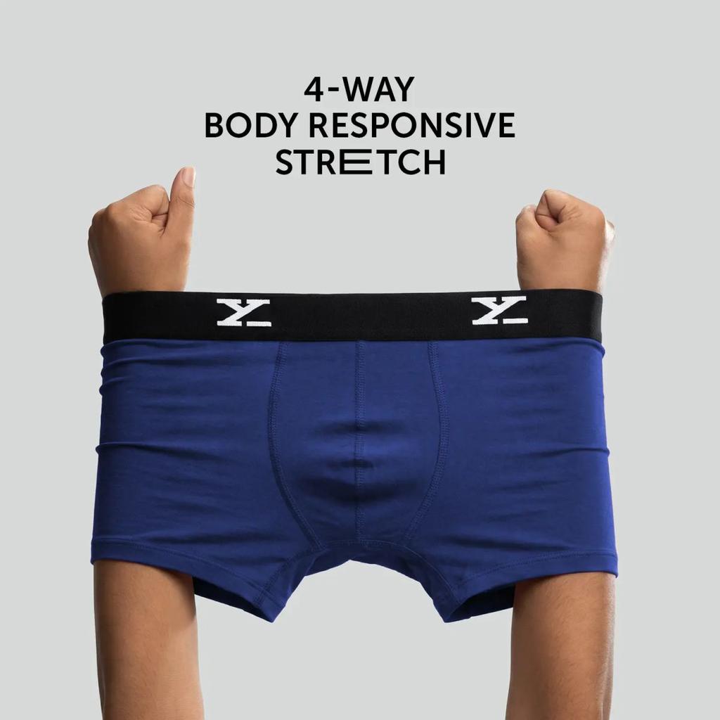 Super Combed Cotton-Modal Trunks - Imperial Blue — photo 2