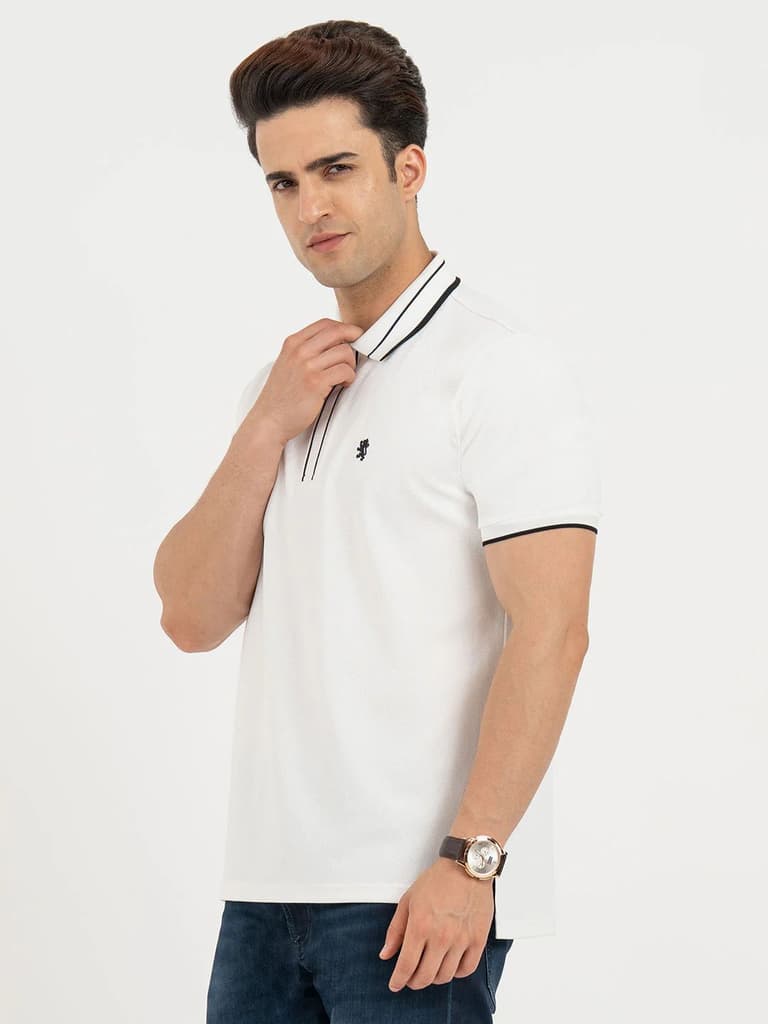 Polo T Shirts for Men in White | Classic Polo T Shirts — photo 2