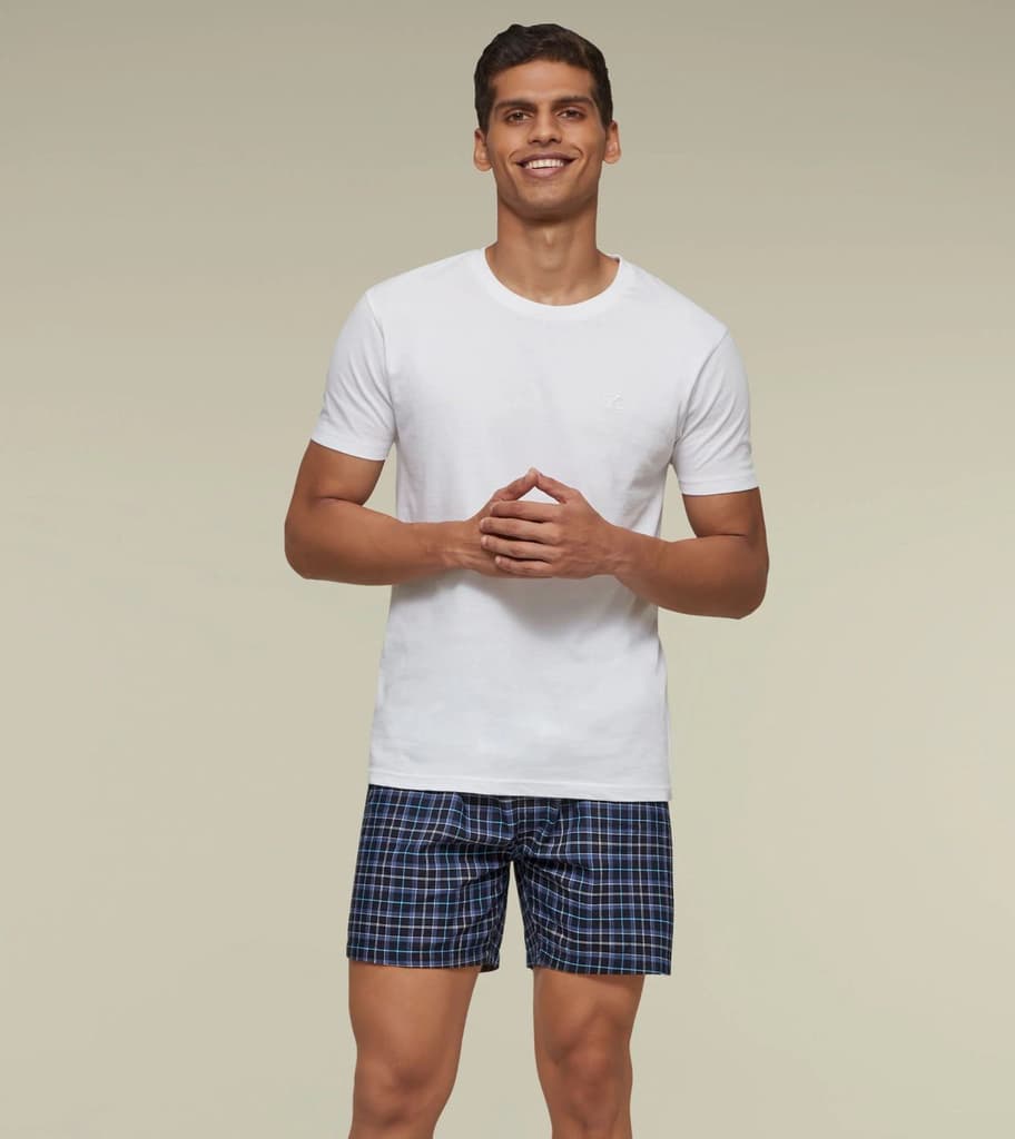 Checkmate Combed Cotton Boxers Beat The Blues — photo 2