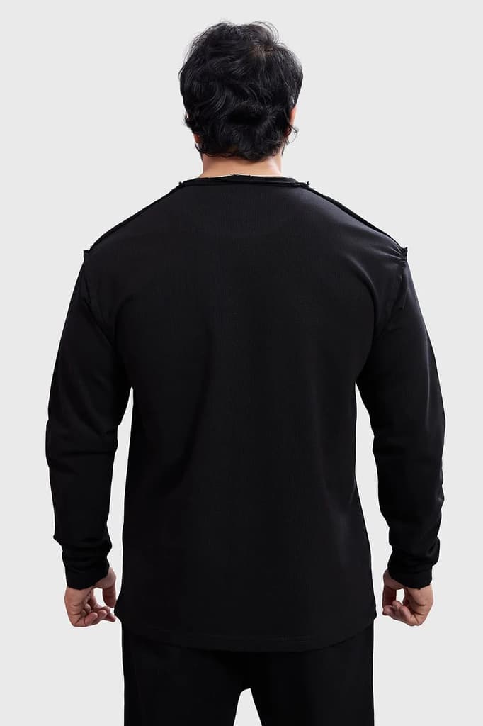 Shell Raw Sweatshirt Black — photo 6