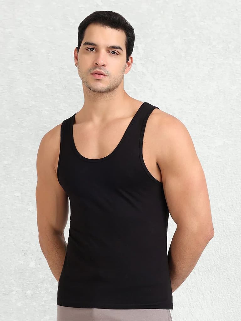 Regular Fit Organic Cotton Comfort Vest for Men-Pack of 1 — photo 8