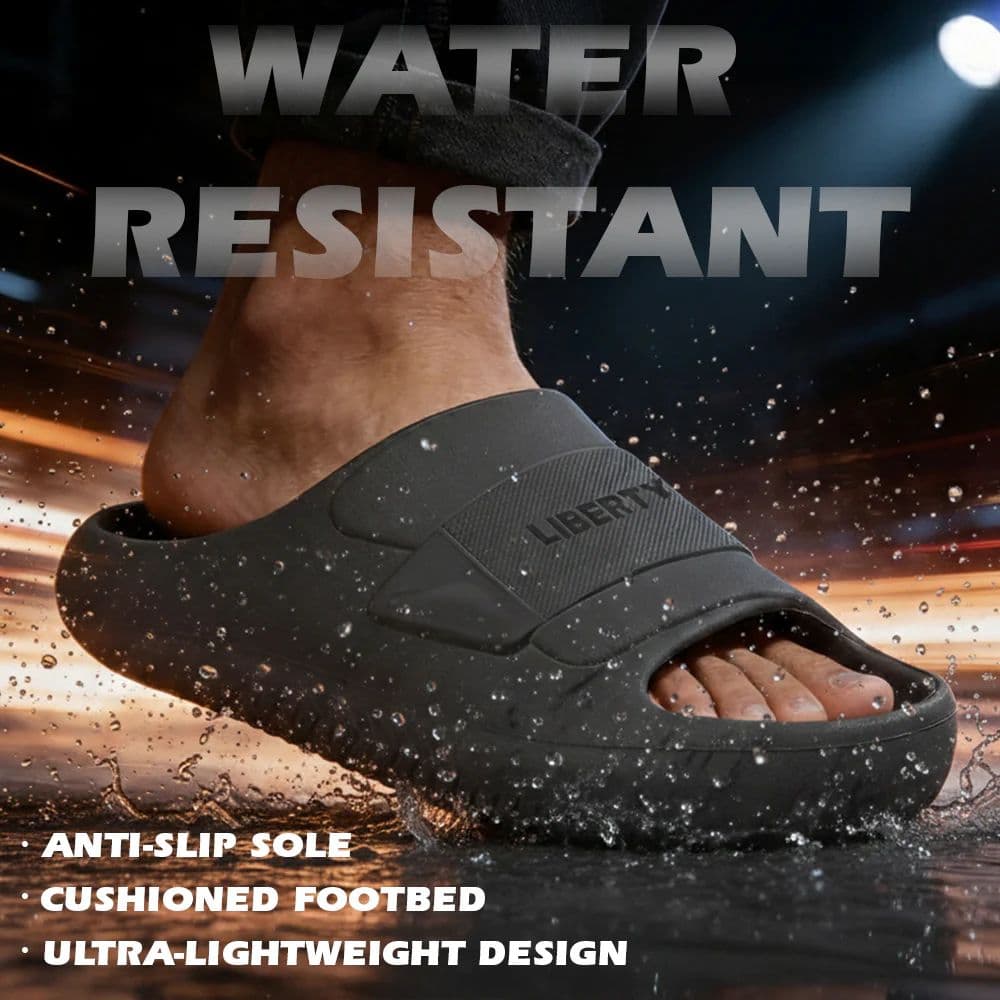 A HA DAILYWALK Dark Grey Casual Slip on Slides for Men by Liberty — photo 3