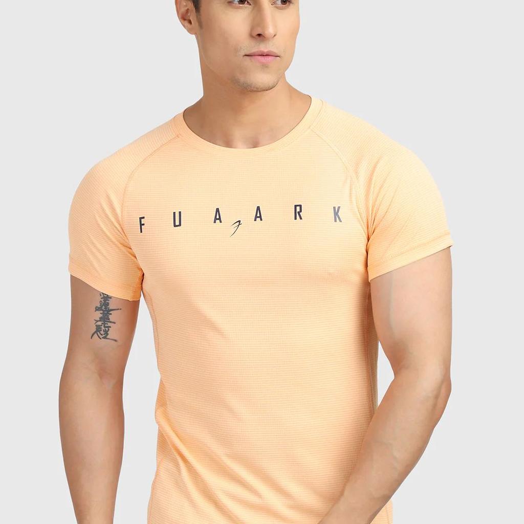Checks T-shirt Peach