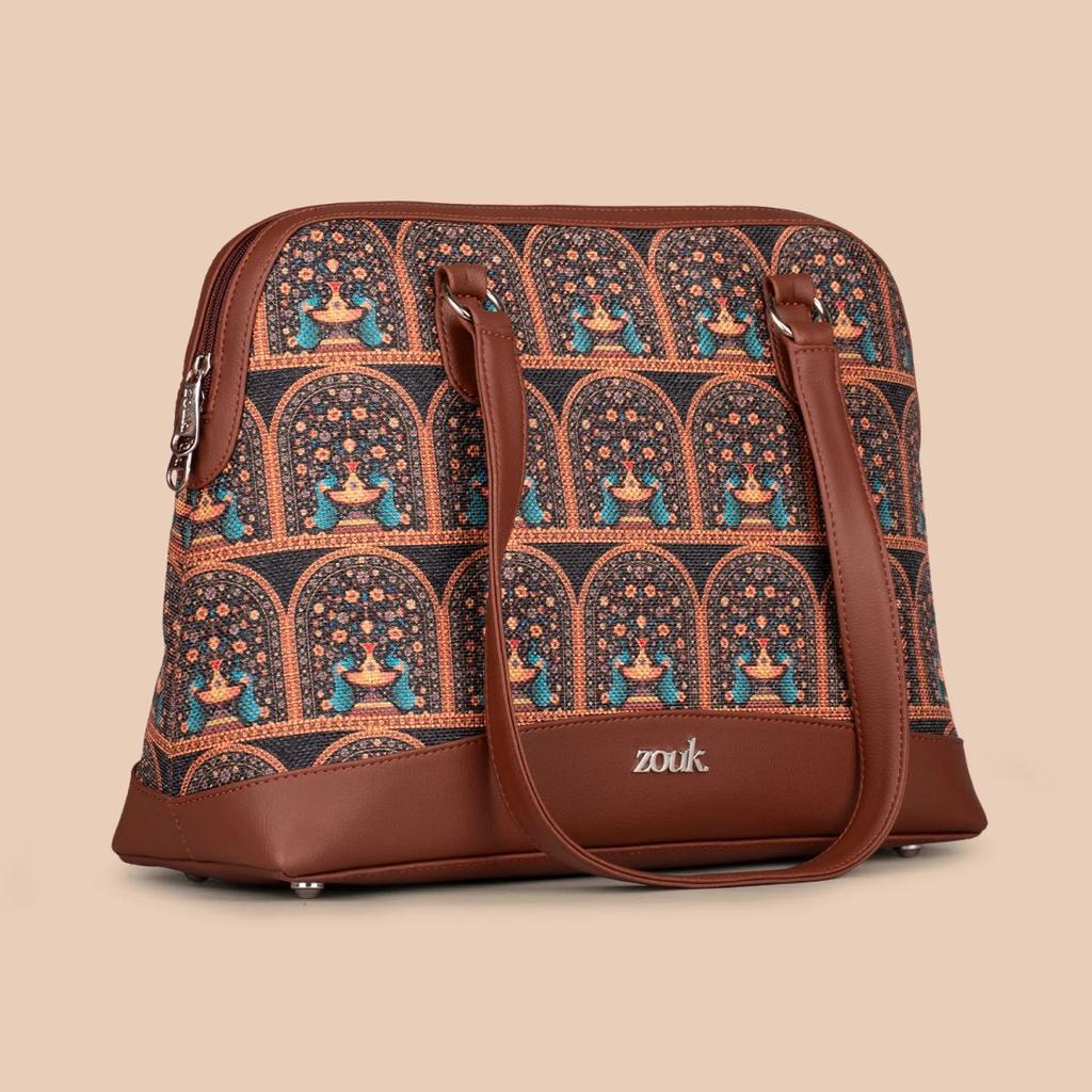 Royal Indian Peacock Motif Carry All Work Bag — photo 3