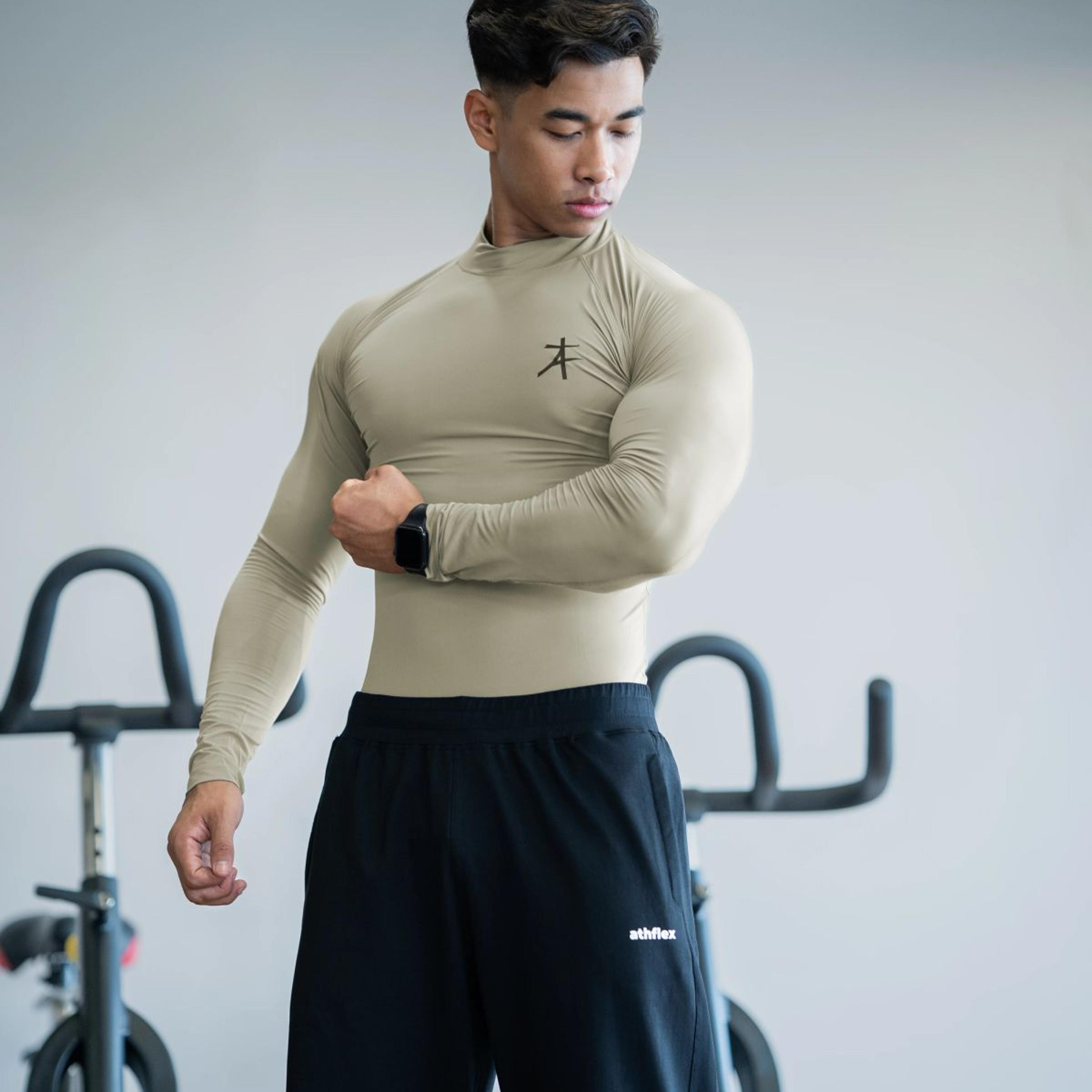 Hustle High Neck Full Sleeve Compression T-shirt